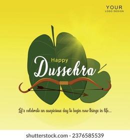 Traditional Dussehra festival card Design