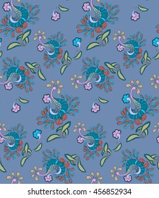 Traditional east seamless drawing peyslinsky of a scarf. Ancient decorative flower ornament on a black background of ornament for fabric, packing paper, the map, the invitation.