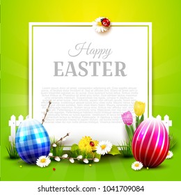Traditional Easter greeting card with place for your message.