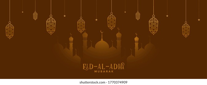 traditional eid al adha mubarak festival banner design