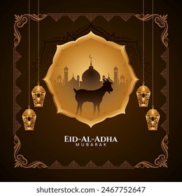 Traditionelles islamisches Fest zum Eid Al Adha Mubarak Hintergrund Vektorgrafik