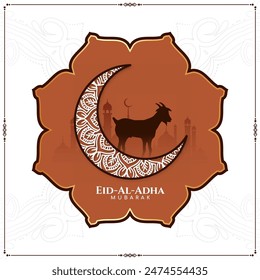 Traditional Eid al adha mubarak Islamic festival elegant background vector