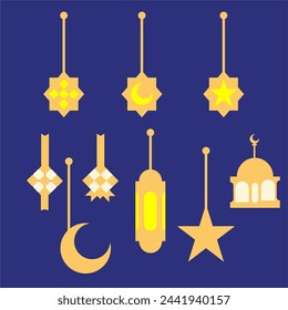 Traditional elements concept. Plaque Islamic Concept. Vector illustration
