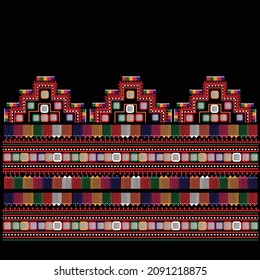 Traditional Embroidery Pattern,ethnic Tribal Motifs. 