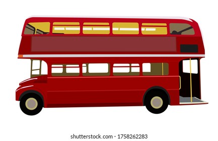 Traditional English red double-Decker bus