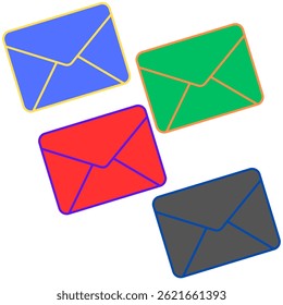 envelope tradicional ou ícone do vetor de e-mail tradicional isolado na área branca