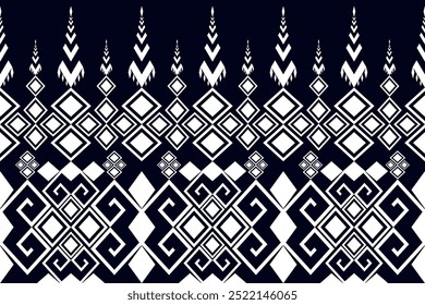 Traditional ethnic abstract geometric pattern design for background or wallpaper Tribl Illusion.