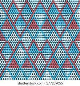 Traditional Ethnic African Ornament. Seamless vector pattern. Beads imitation.