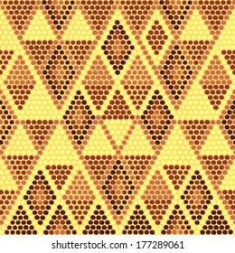 Traditional Ethnic African Ornament. Seamless vector pattern. Beads imitation.