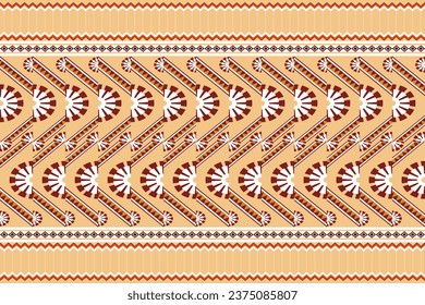 Traditional ethnic fabric pattern, seamless pattern design for textiles, rugs, wallpaper, clothing, sarong, scarf, batik, wrap, embroidery, print, background, vector illustration. thai fabric
