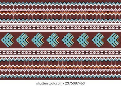 Traditional ethnic fabric pattern, seamless pattern design for textiles, rugs, wallpaper, clothing, sarong, scarf, batik, wrap, embroidery, print, background, vector illustration. thai fabric,fish
