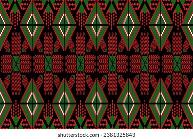 Traditional ethnic fabric pattern, seamless pattern design for textiles, rugs, wallpaper, clothing, sarong, scarf, batik, wrap, embroidery, print, background, vector illustration. 