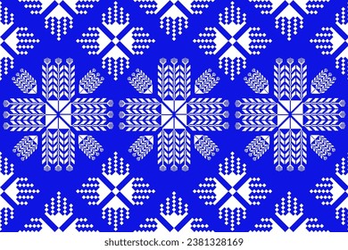 Traditional ethnic fabric pattern, seamless pattern design for textiles, rugs, wallpaper, clothing, sarong, scarf, batik, wrap, embroidery, print, background, vector illustration. thai fabric