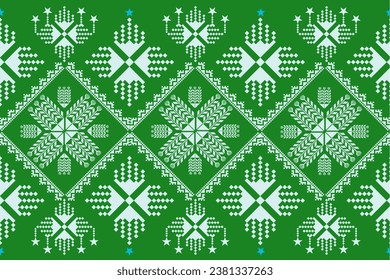 Patrón de tejido étnico tradicional, diseño de patrón sin fisuras para textiles, alfombras, papel pintado, ropa, sarong, pañuelo, batik, envoltura, bordado, impresión, fondo, ilustración vectorial. año nuevo