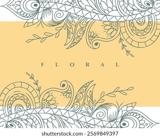 traditional and ethnic floral background for islamic decor vector