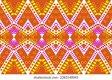 Traditional ethnic geometric fabric seamless pattern for background,wallpaper,wrapping paper,clothe and dress design

