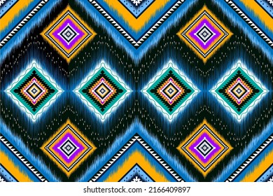 traditional ethnic geometric pattern background design for backgrounds carpet wallpaper clothes wrap fabric seamless embroidery style vector illustration