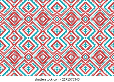 traditional ethnic geometric pattern background design for backgrounds carpet wallpaper clothes wrap fabric seamless embroidery style vector illustration