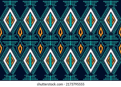 traditional ethnic geometric pattern background design for backgrounds carpet wallpaper clothes wrap fabric seamless embroidery style vector illustration