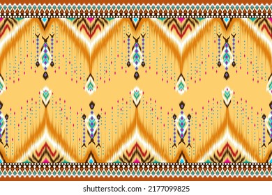 diseño de fondo de patrón geométrico étnico tradicional para fondo alfombras de papel pintado envolver tela sin fisuras estilo bordado ilustración vectorial 