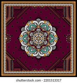 traditional ethnic geometric pattern background design for backgrounds carpet wallpaper clothes wrap fabric seamless embroidery style vector illustration