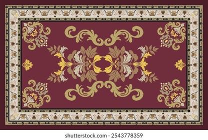 traditional ethnic ikat damask  pattern, vintage color ornament, textile illustration design for wrap, textile, silk, fabric