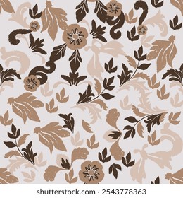 padrão de damasco étnico tradicional ikat, ornamento de cor vintage, design de ilustração têxtil para envoltório, têxtil, seda, tecido