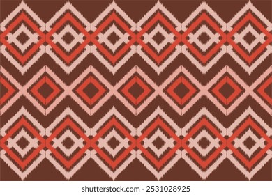 Traditional ethnic, ikat, geometric, ethnic,culture, fabric pattern for textiles,rugs,wallpaper,clothing,sarong,batik,wrap,embroidery,print,background, illustration, cover,