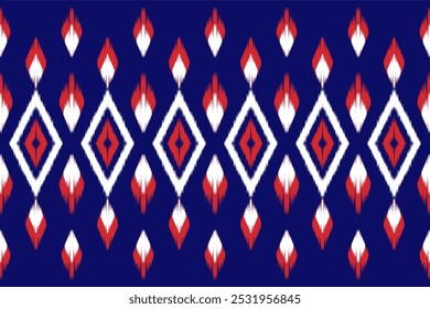 Traditional ethnic, ikat,  geometric, ethnic,culture, fabric pattern for textiles,rugs,wallpaper,clothing,sarong,batik,wrap,embroidery,print,background, illustration, cover