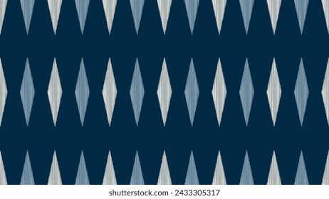 Traditional Ethnic ikat motif fabric pattern geometric style.African Ikat embroidery Ethnic oriental pattern blue background wallpaper. Abstract,vector,illustration.Texture,frame,decoration.