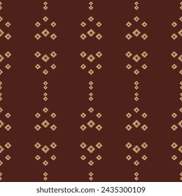 Traditional Ethnic ikat motif fabric pattern background geometric .African Ikat embroidery Ethnic oriental pattern brown background wallpaper. Abstract,vector,illustration.Texture,frame,decoration.
