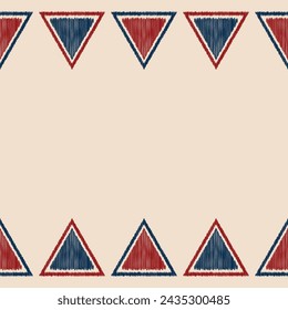 Traditional Ethnic ikat motif fabric pattern background geometric .African Ikat embroidery Ethnic pattern brown cream background wallpaper. Abstract,vector,illustration.Texture,frame,decoration.
