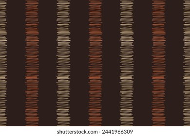 Traditional Ethnic ikat motif fabric pattern background geometric .African Ikat embroidery Ethnic oriental pattern brown background wallpaper. Abstract,vector,illustration.Texture,frame,decoration.