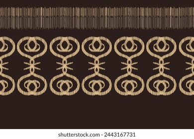Traditional Ethnic ikat motif fabric pattern background geometric .African Ikat embroidery Ethnic oriental pattern brown background wallpaper. Abstract,vector,illustration.Texture,frame,decoration.