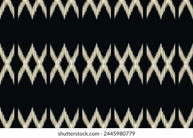 Traditional Ethnic ikat motif fabric background pattern geometric .African Ikat embroidery Ethnic oriental pattern black background wallpaper. Abstract,vector,illustration.Texture,frame,decoration.