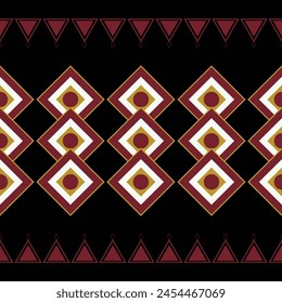 Traditional Ethnic ikat motif fabric background pattern geometric .African Ikat embroidery Ethnic oriental pattern black background wallpaper. Abstract,vector,illustration.Texture,frame,decoration.