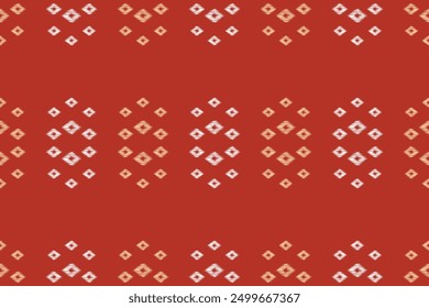Traditional Ethnic ikat motif fabric pattern geometric style.African Ikat embroidery Ethnic oriental pattern red background wallpaper. Abstract,vector,illustration.Texture,frame,decoration.