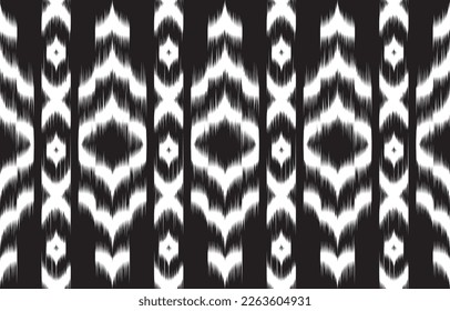 Patrón tradicional de la India étnica sin fisuras con adorno de ikat, motivo indio, diseño de elementos florales para el patrón de tejas, alfombra, fondo, sarong, saree, archivo vectorial.