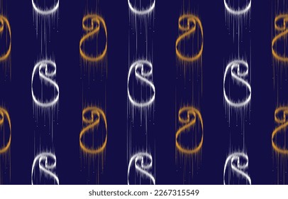 Traditional Ethnic India seamless pattern with ikat ornament, Indian motif, floral elements design for tile pattern, carpet, background, sarong, saree, vector file.