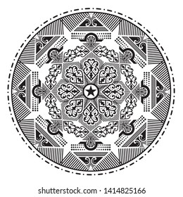 Traditional Ethnic local motif design mandala