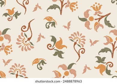 Traditional ethnic motifs ikat flora fabric pattern. Ikat embroidery Ethnic oriental background. Abstract, Texture, scarf, decoration, wallpaper