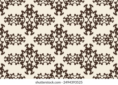 Traditional ethnic motifs ikat flora fabric pattern. Ikat embroidery Ethnic oriental background. Abstract, Texture, scarf, decoration, wallpaper
