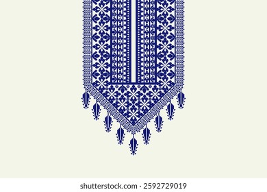 Traditional Ethnic Neckline embroidery design for cloth fabric and textile 