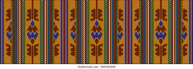 Traditional ethnic ornament, tracery, pattern for use on fabric, tile, ceramic and other interior details. 