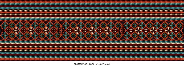 Traditional ethnic ornament, tracery, pattern for use on fabric, tile, ceramic and other interior details. 