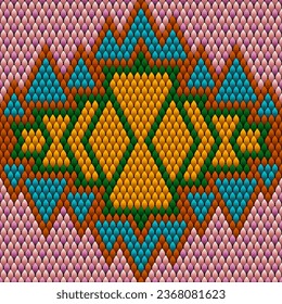 Traditional ethnic ornament, tracery, pattern for use on fabric, tile, ceramic and other interior details. 