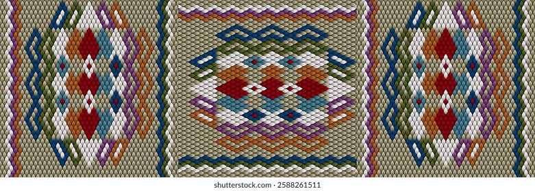 Traditional ethnic ornament, tracery, pattern for use on fabric, tile, ceramic and other interior details. 