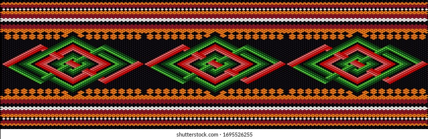Traditional ethnic ornament for use on fabrics, tiles, ceramics and other interior details.