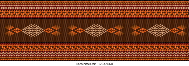 Traditional ethnic ornament for use on fabrics, tiles, ceramics and other interior details.