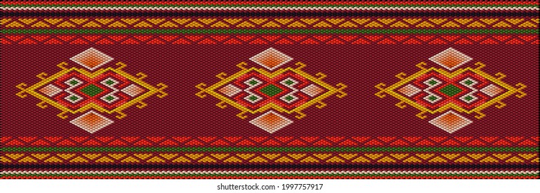 Traditional ethnic ornament for use on fabrics, tiles, ceramics and other interior details.